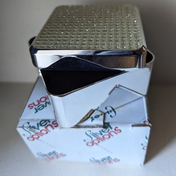 Enesco Silver Options Square Trinket Box (lined) - Picture 1 of 2